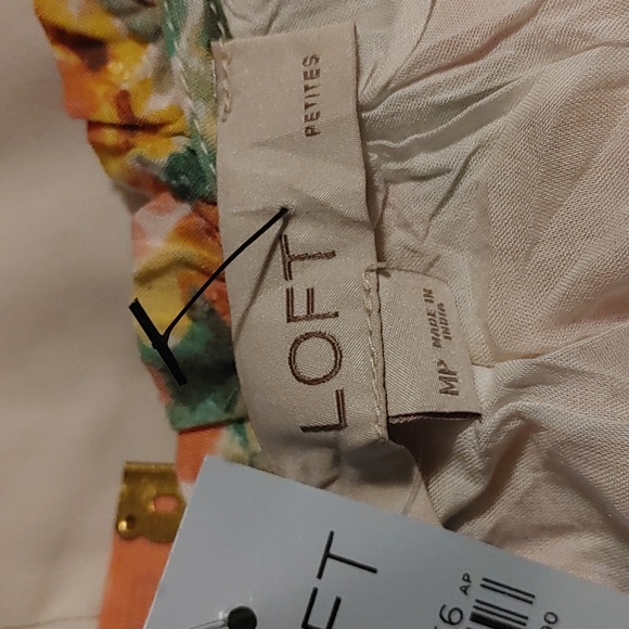 Loft Floral Dress Sz Med Petite NWT - Picture 6 of 9